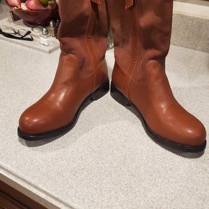 Victoria Secrets Cider Red Low heel work boots